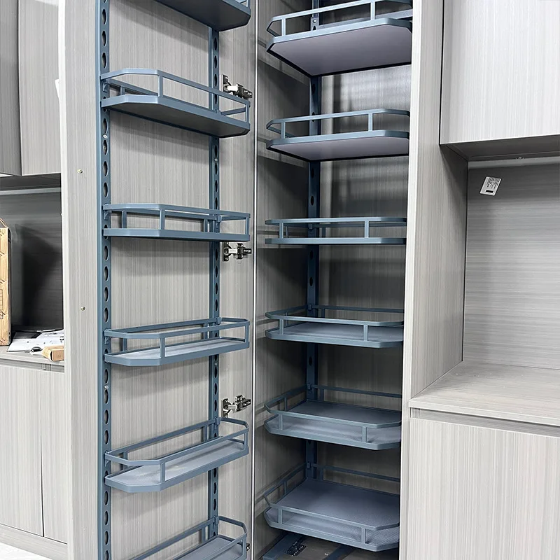 Kitchen Cabinet High Cabinet Pull Basket High Deep Seasoning Basket Snack Cabinet Damping Linkage Pull Basket Monster Pull
