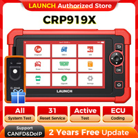 New LAUNCH X431 CRP919X BT OBD2 Scanner Automotive Diagnostic Tools Car CANFD DOIP ECU Coding OBDII Professional Free Shpping