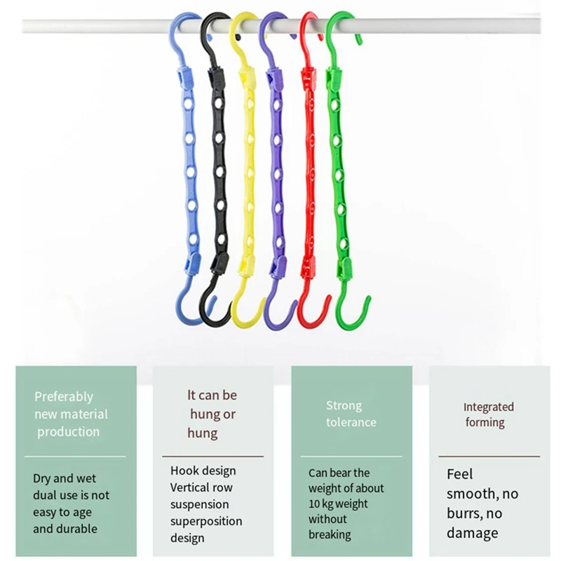 Perchas mágicas para ahorrar espacio, soporte de plástico resistente, organizador de ropa pesada para dormitorios, apartamentos, armario pequeño, 30 piezas