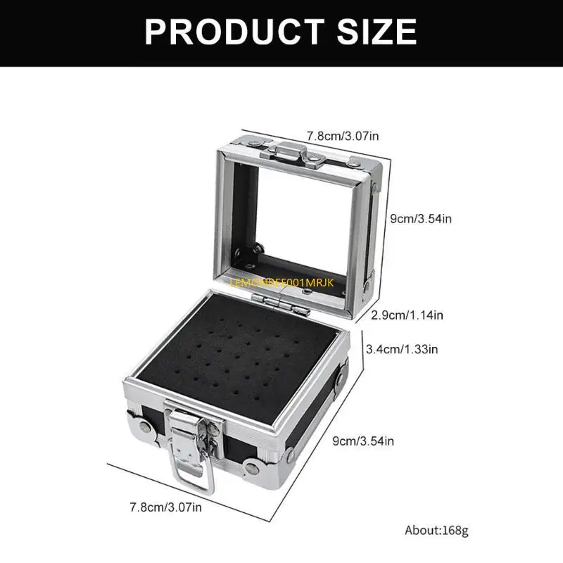 

M4YA Drill Bits Holder,Dustproof Grinding Head Stand Displayer Container 25 Holes Manicure Tools Gifts