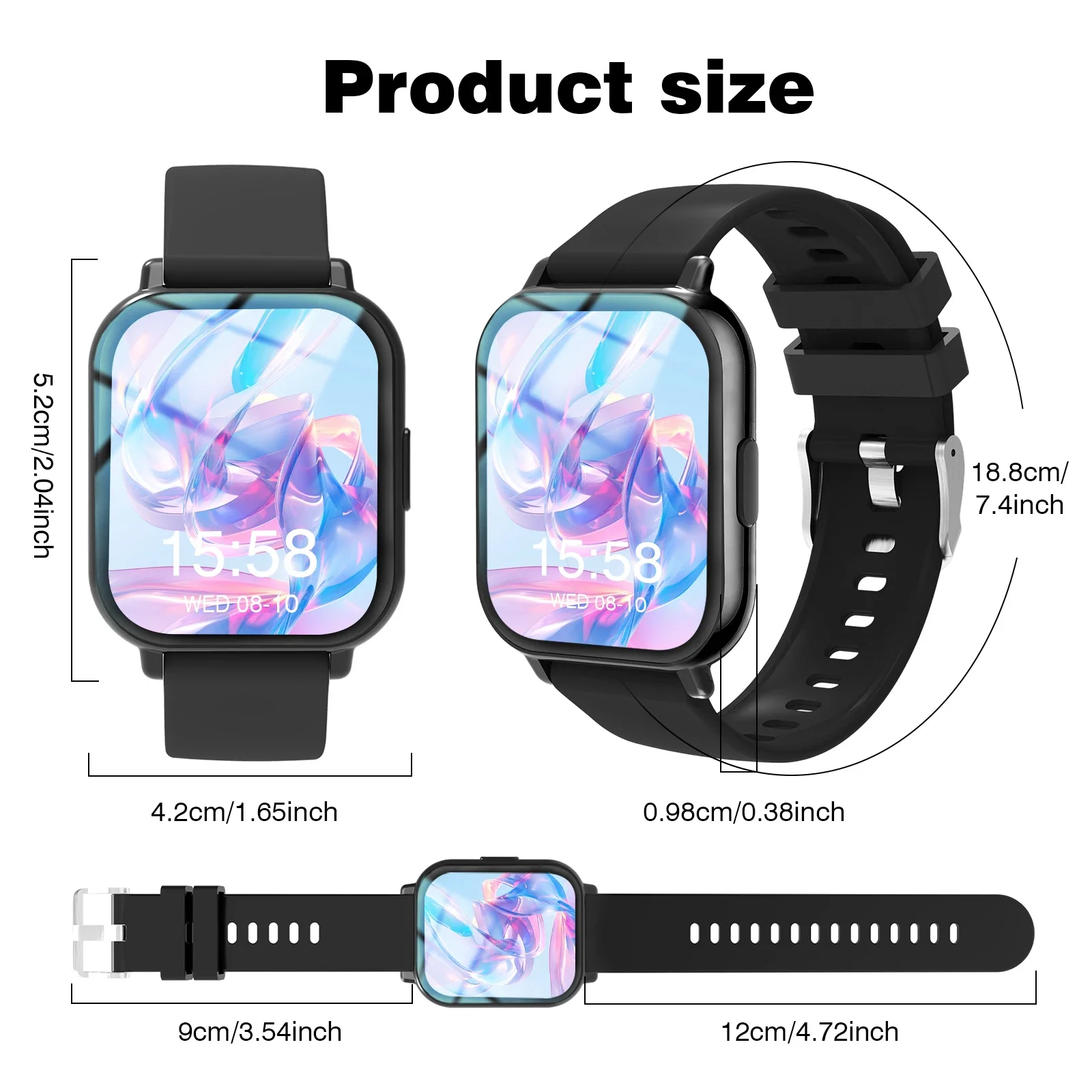 Smartwatch Calling جديد شعبي شحن لاسلكي للرجال BT Call Women Sport Step وتتبع السعرات الحرارية ساعة ذكية لنظام IOS Android #6