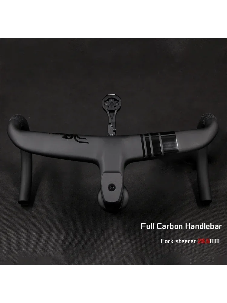 Full Carbon Fiber Fiets Cockpit, Racefiets Interne Kabel Geïntegreerd Stuur Di2 Met Mount & Spacer, Clip diameter 28.6mm, DEDA - afbeelding 2