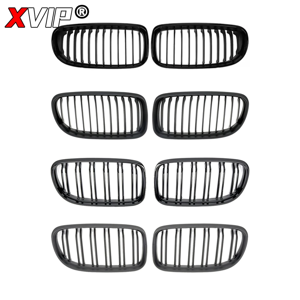 XVIP Single Line Style Front Bumper Grilles For BMW 3-Series E90 E91 2009-2012 Matte Black Double Line Style Grill Accessories