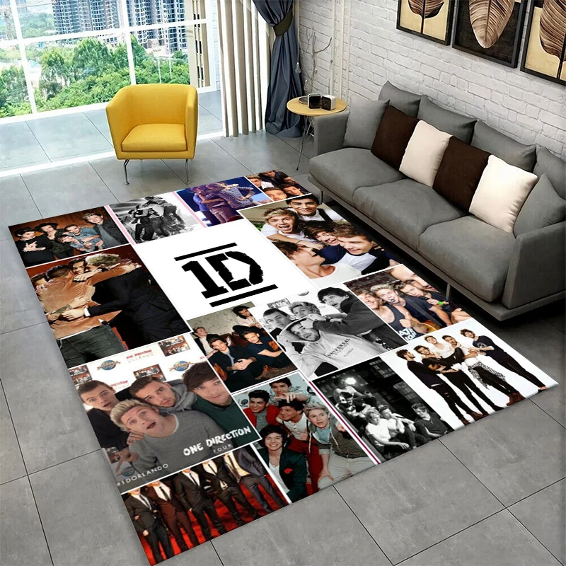 HD One D-Direction Singer 1D Non-Slip Area Rug for Living Room Bedroom Playroom,Decorative Carpet Floor Mat Home Decor Holiday
