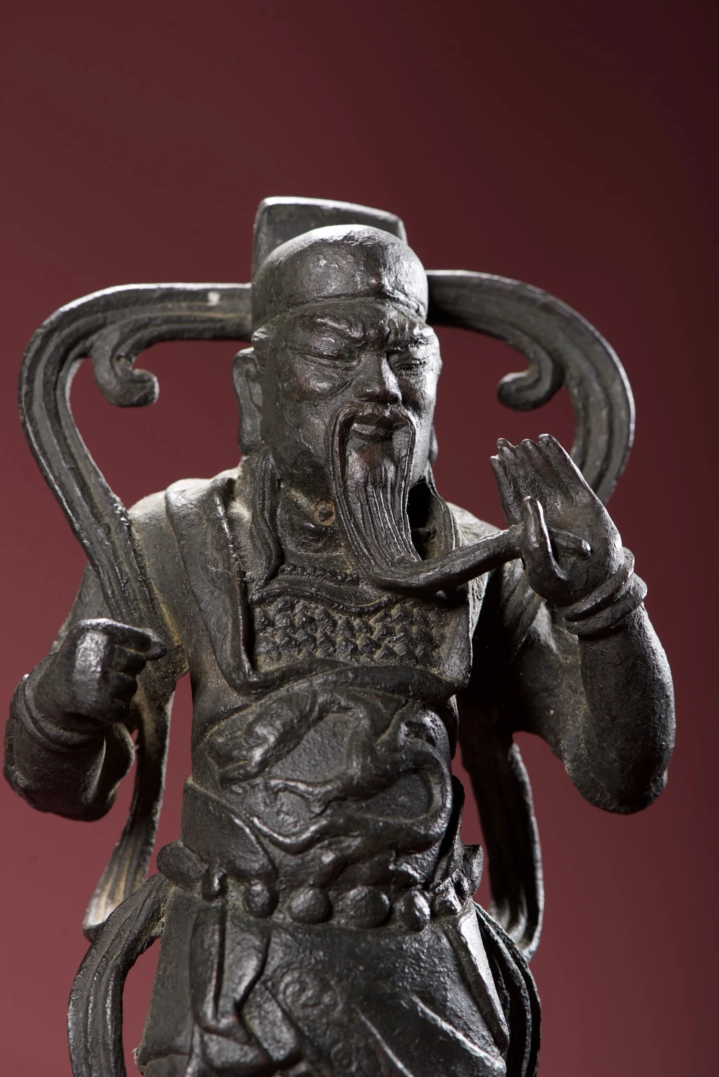 Old Purple Bronze Gilded Cinnabar Northern Wei Buddha Lord Guan immortal Standing Buddha Guan Yunchang Amitabha Amass wealth