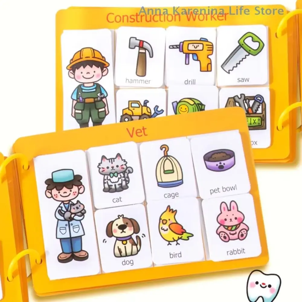 Interactief CVC Woordgebouw Druk boek Herhaald plakken Matching Game DIY Kids Druk boek Speelgoed Cartoon Hoeveelheid Woordcognitie