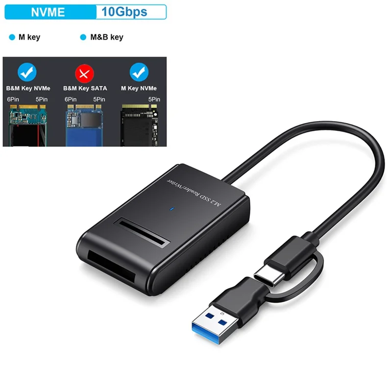 

M. 2 NVME Hard Disk Drive Cable Type C 3.2 USB3.0 M. 2 SSD Reader External M. 2 Hard Drive 2230 2242 2260 2280 22110