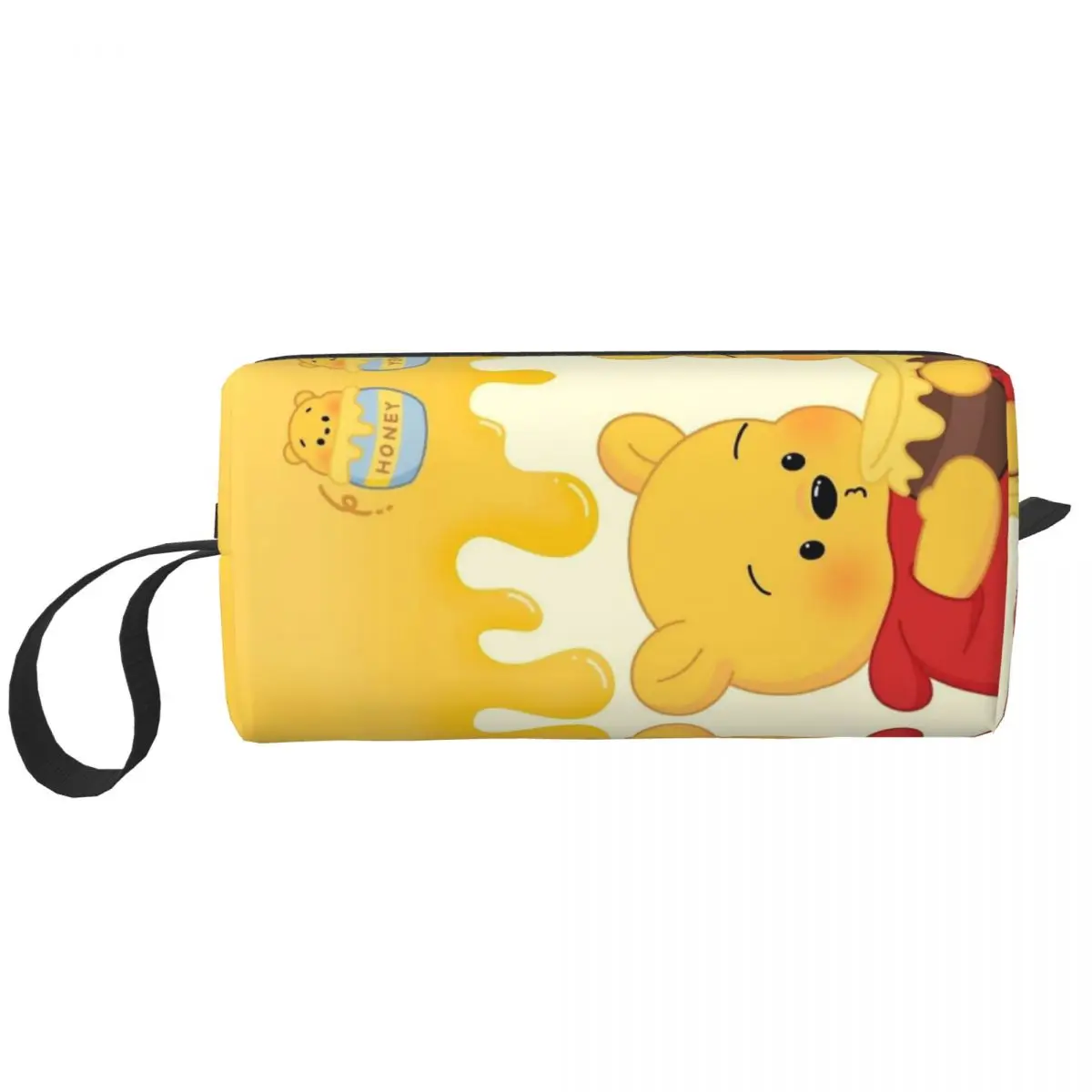 Custom Winnie The Pooh Cute Cartoon Cosmetic Bag Women Kawaii Large Capacity Makeup Case Beauty Storage borse da toilette