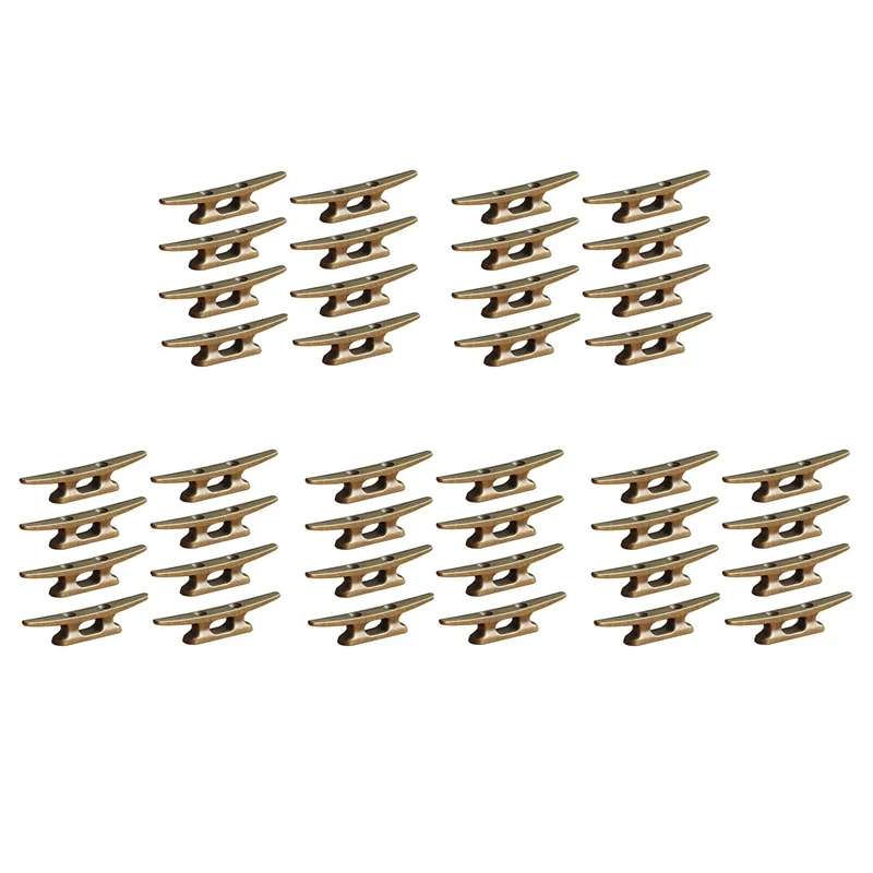 Boat Dock Cleat 4 Inch For Mooring Boat Bronze Host Cast Iron Suitable For Nautical Beach Lake Maritime Decor,40Pcs