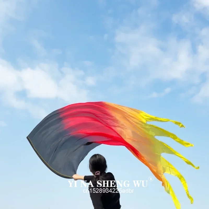 1/2pcs Dance Praise Worship Flex Flags Dance Semicircle Dance Ministry Streamer Outdoor Flags 100% Real Silk Flame Flag New