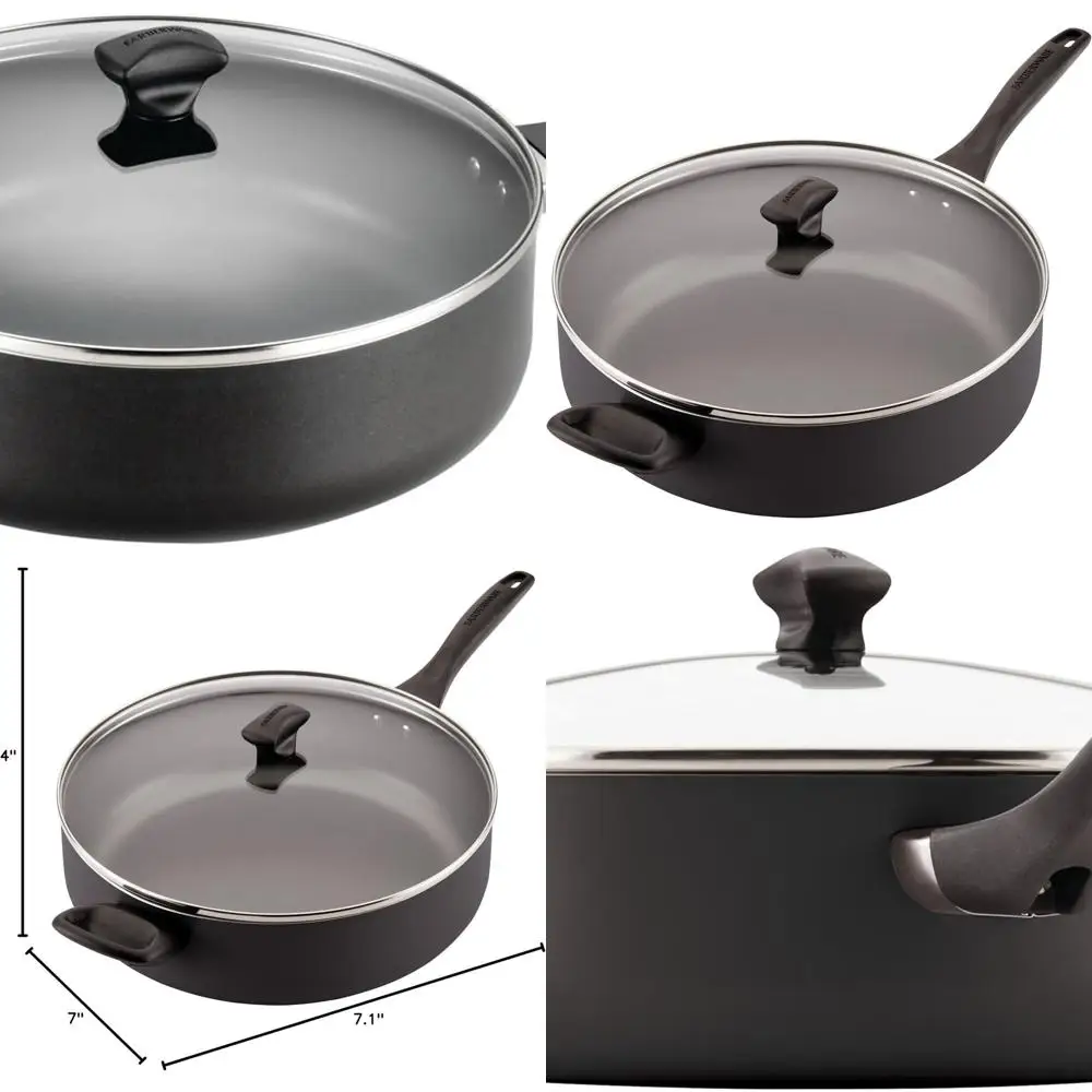 

Nonstick 6-Quart Jumbo Cooker/Saute Pan with Heat-Resistant Handle - Black