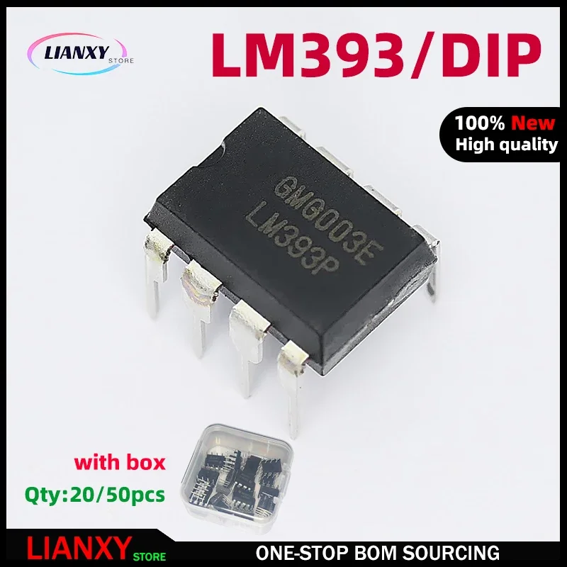 20/50pcs LM393P LM393 393 DIP-8 DUAL COMPARATOR IC Chip Kit Integrated Circuits Kit New 100% quality