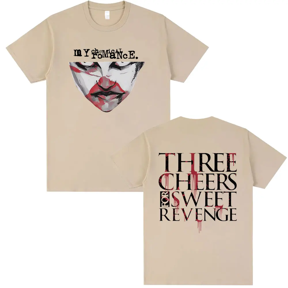 Famous My Chemical Romance Punk Emo Band Graphic T-shirts Men Women Gothic Rock Street Oversized Tshirt Unisex Vintage T Shirt