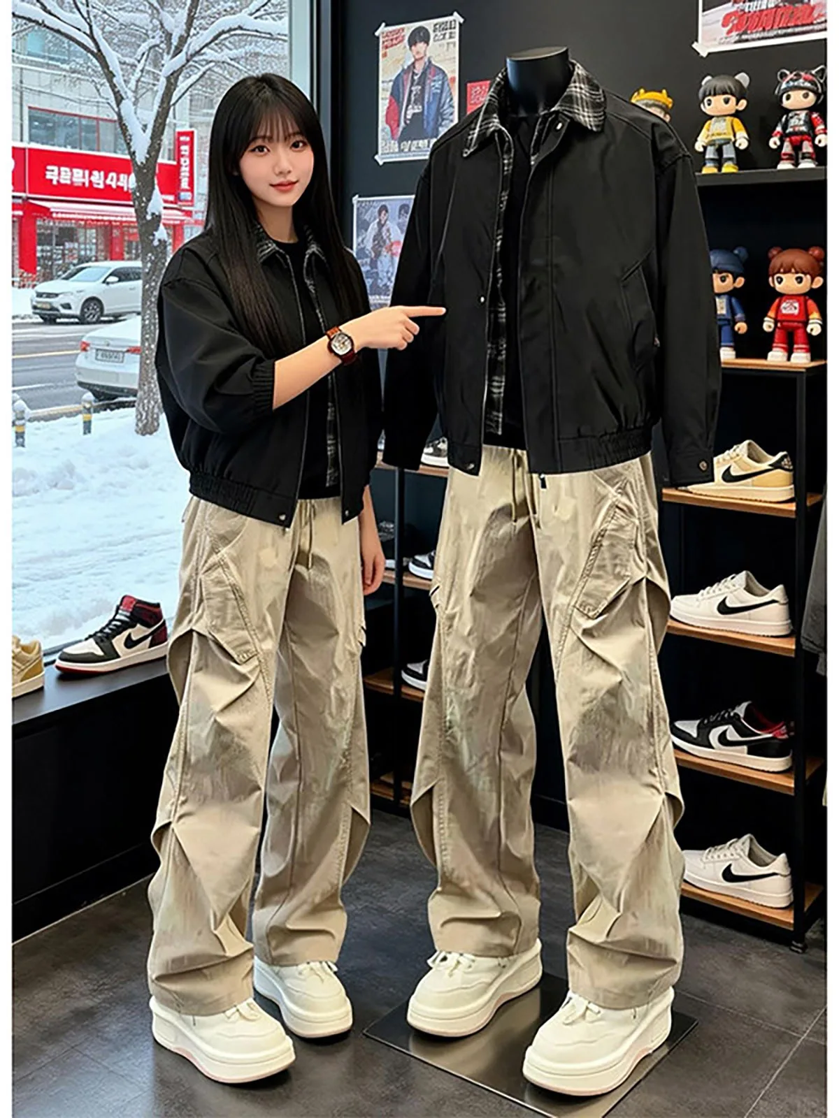 American Style Quick Dry Cool Feeling Work Pants Men's Ice Silk Pleated Paratrooper Assault Pants Straight Leg Sports Casual ...