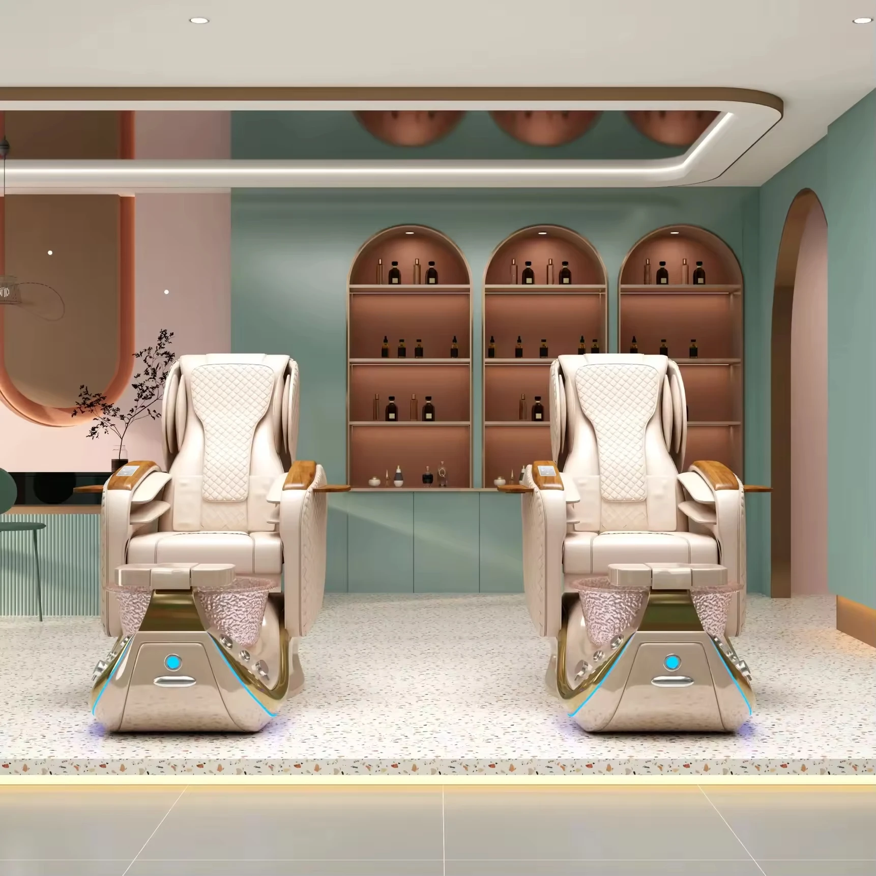 Immagine 6: Poltrone Professionali di Lusso per Manicure, Massaggio e Pedicure per Saloni di Bellezza