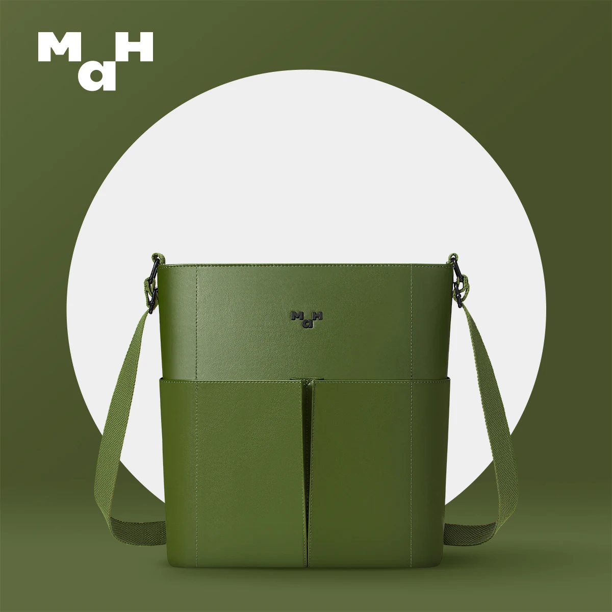 MAH Line Cross Mexican Cactus Plain Leather Eco-friendly Solid Color Series Crossbody Bag for Women Fashion Work Commuter Bag