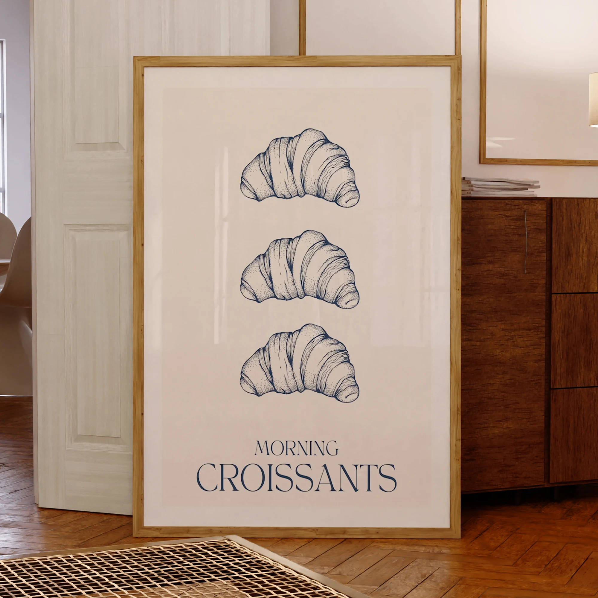 Frühstück Küche Croissants Wand Kunstdrucke Leinwand Malerei Poster Bild Für Wohnzimmer Esszimmer Wohnkultur