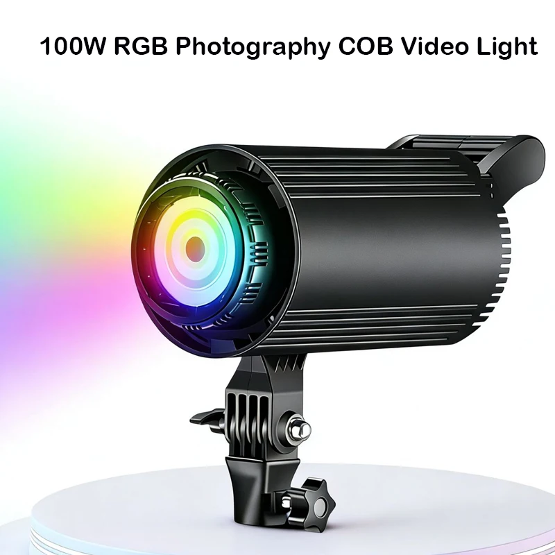 

100W Photography COB Video Light RGB Daylight-Balanced Sun Lamp for Portrait Flash Studio Accessories Youtube Live 110-220V EU