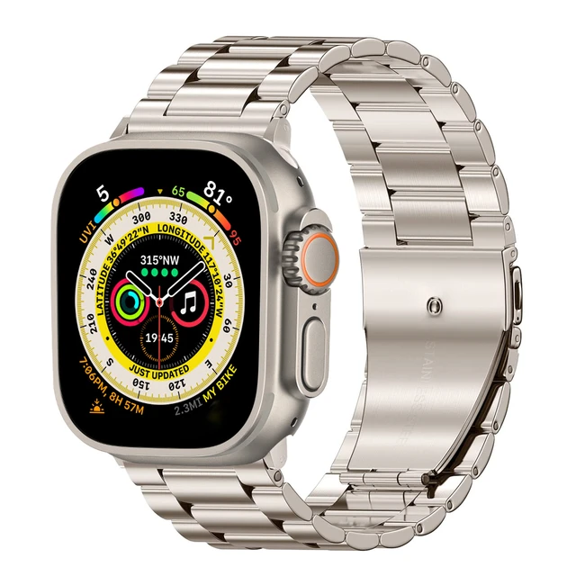 Stainless Steel Strap For Apple Watch Ultra Band 49mm smart watch Metal Bracelet iwatch 7 6 5 4 3 SE 8 45mm 41mm 38mm 40mm 44mm AliExpress
