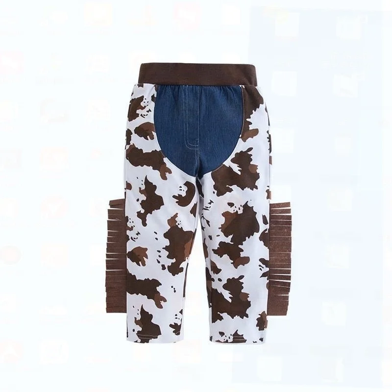 Set di costumi cosplay da cowboy occidentale con cappello, vestiti per spettacoli di Halloween per ragazzi, outfit per piantine di ruolo per bambini, produttore cinese