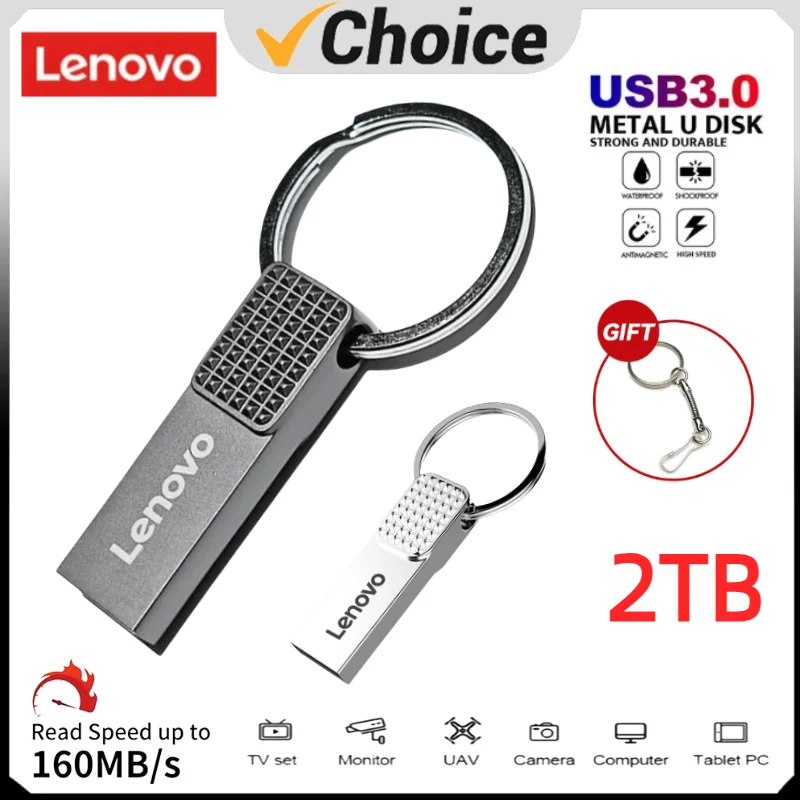 LENOVO-Clé USB 3.1 OTG haute vitesse, support à mémoire de 128 Go, 64 Go, 256 Go, 1 To, 1 To