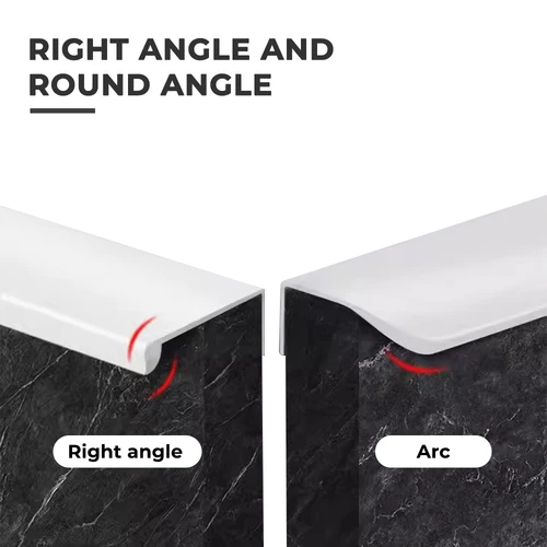 Imagen 2 del producto Tiradores ocultos blancos para cajones, tiradores largos ocultos, aleación de aluminio, herrajes para muebles y armarios de cocina