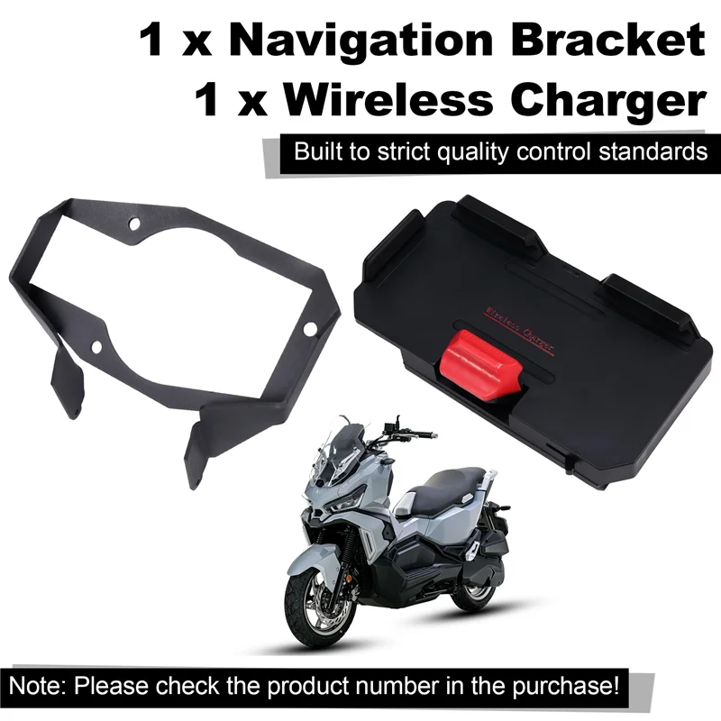 

A80X-Motorcycle Wireless Charger Holder With GPS Navigation Bracket Mount 12MM For 1090 ADV 1190 ADV Accessories