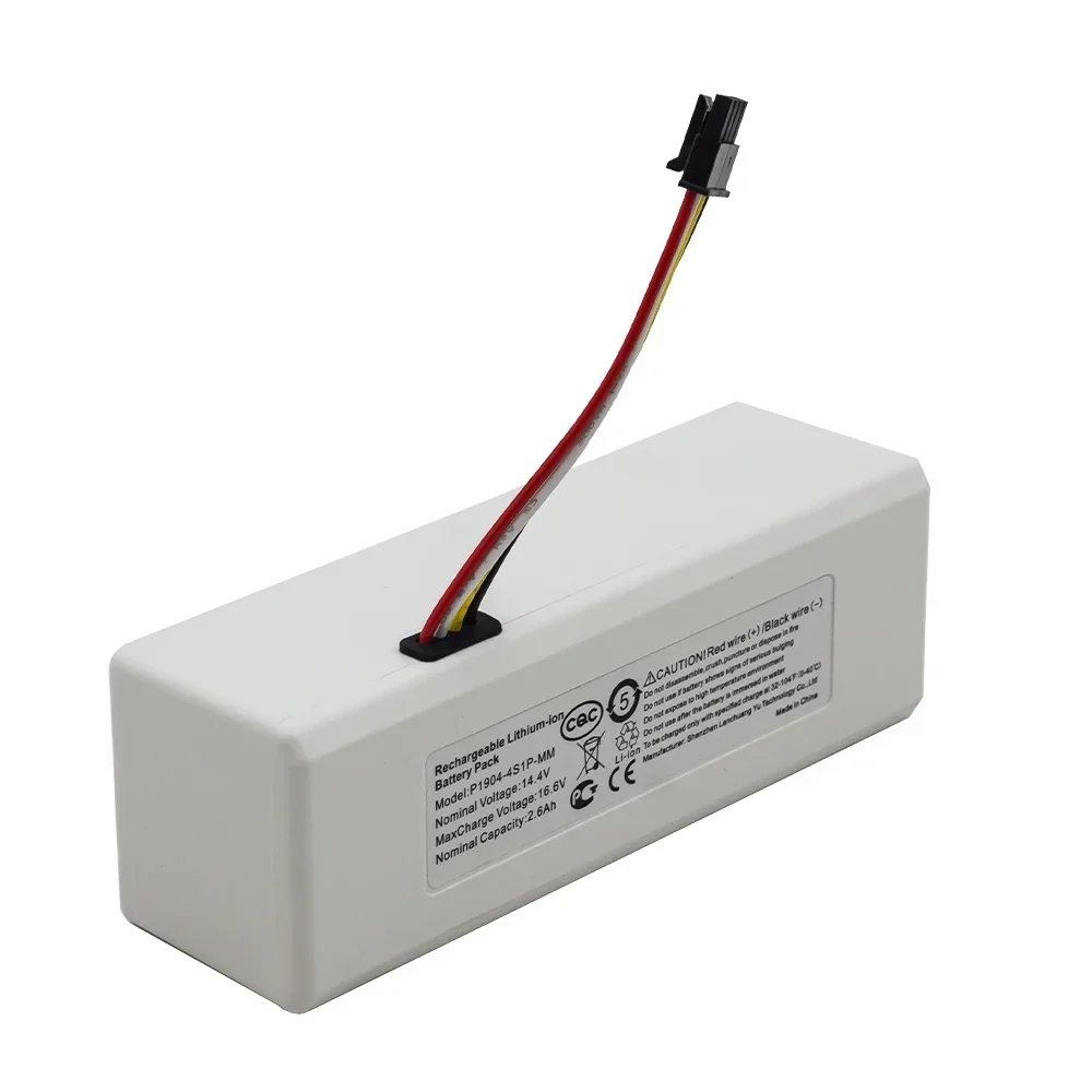 14.4V 2600mAh/7000mAh for Xiaomi Robot Battery 1C P1904-4S1P Mijia Mi Vacuum Cleaner Sweeping Mopping Robot Replacement Battery