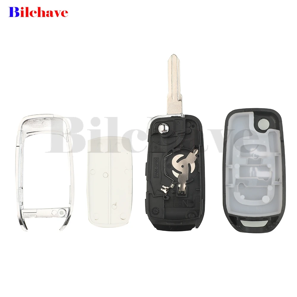 Jingyuqin Modifiziertes Gehäuse für Autoschlüssel mit Fernbedienung, 2/3 Tasten, für Renault Megan, Modus, Clio, Kangoo, Logan, Sandero, Duster, Opel Almera – Detail 7