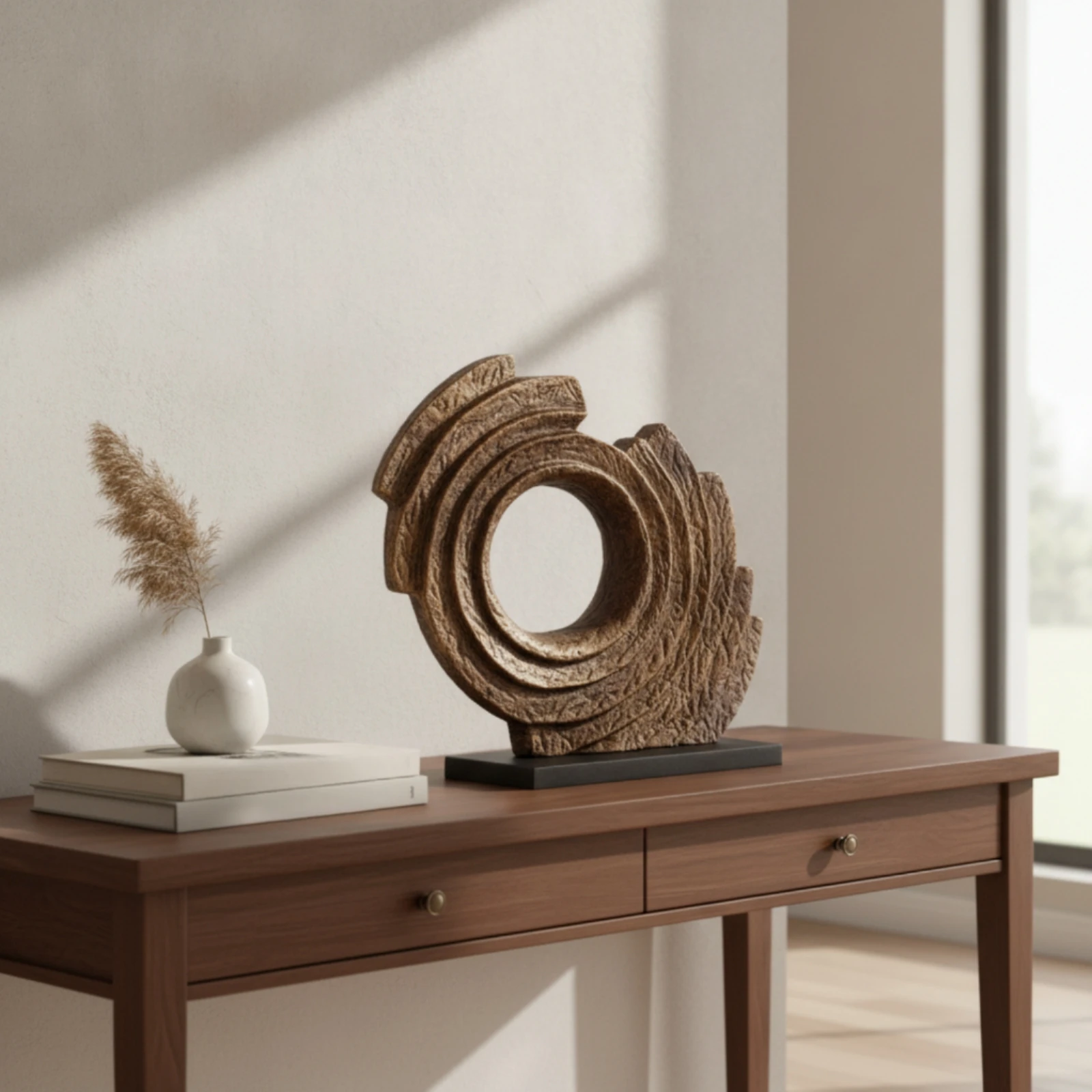 Spiral Loop Sculpture Artistic Abstract Decorative Sculpture Tabletop Ornament Minimalist Decor Piece Sophisticated