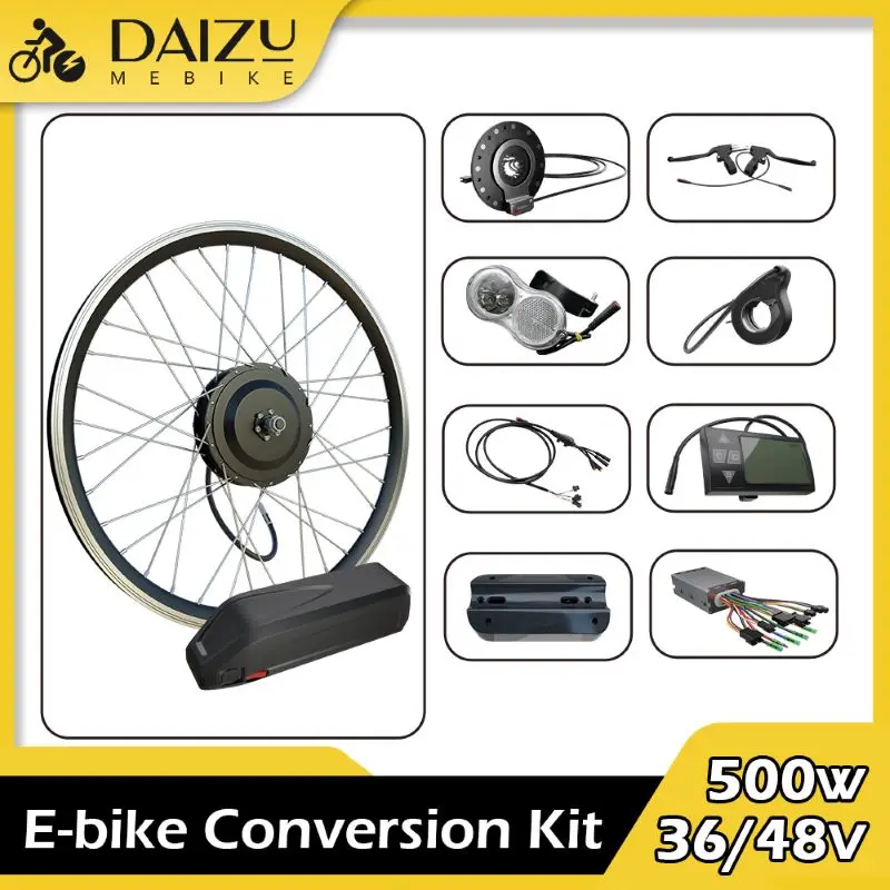 20”24”26”27.5”28”29”700C Wheel Electric Bike Conversion Kit 36V/48V 13Ah/20Ah Hailong Battery Brushless Gear Hub Motor