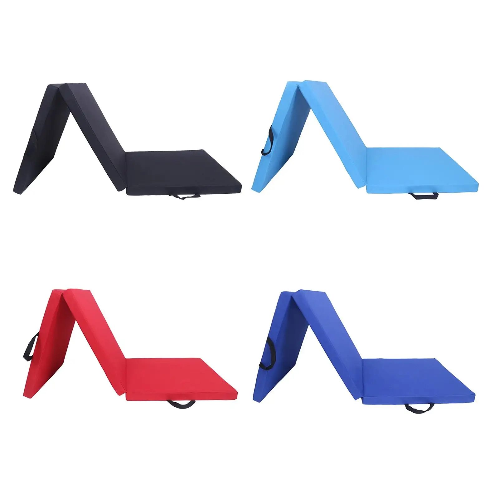 Three Fold Folding Exercise Mat Floor Protection with Carrying Handle for