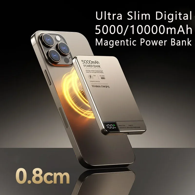 10000mAh Large Capacity Portable Charger PD20W Fast Charging Magnetic Power Bank for IPhone 16 15 14 13 12 XIAOMI Huawei Samsung - view 4