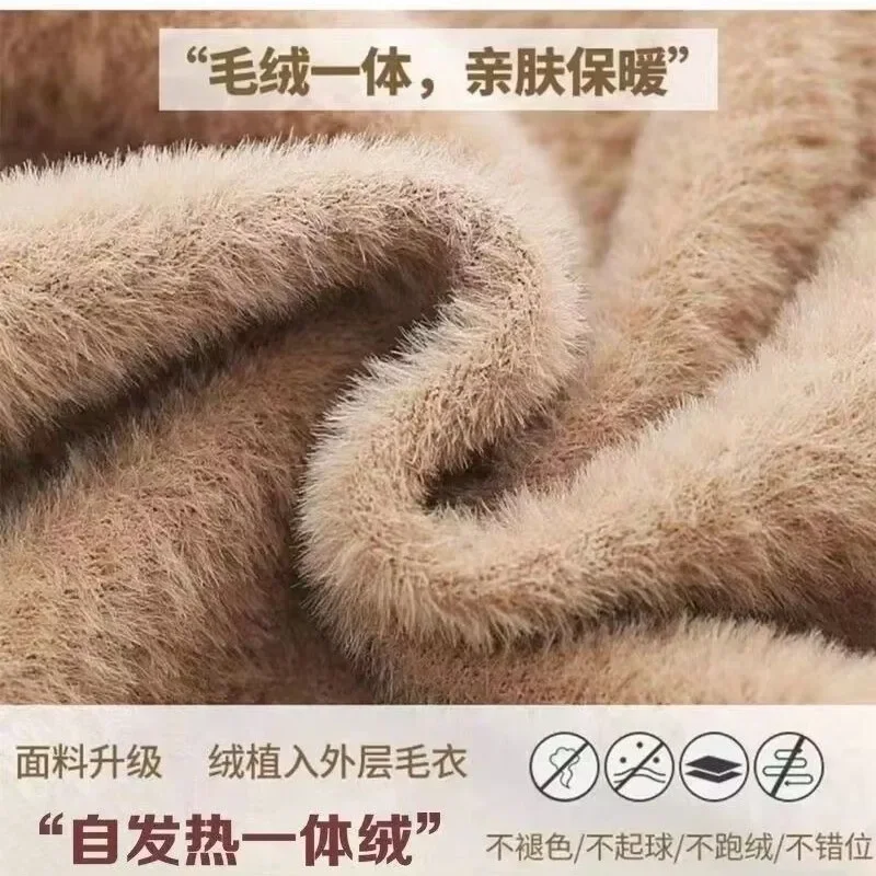 Autumn and Winter Women's Pullover Half High Neck Long Sleeve Stripe Contrast Color Thickened Fashion Casual Sweater Tops