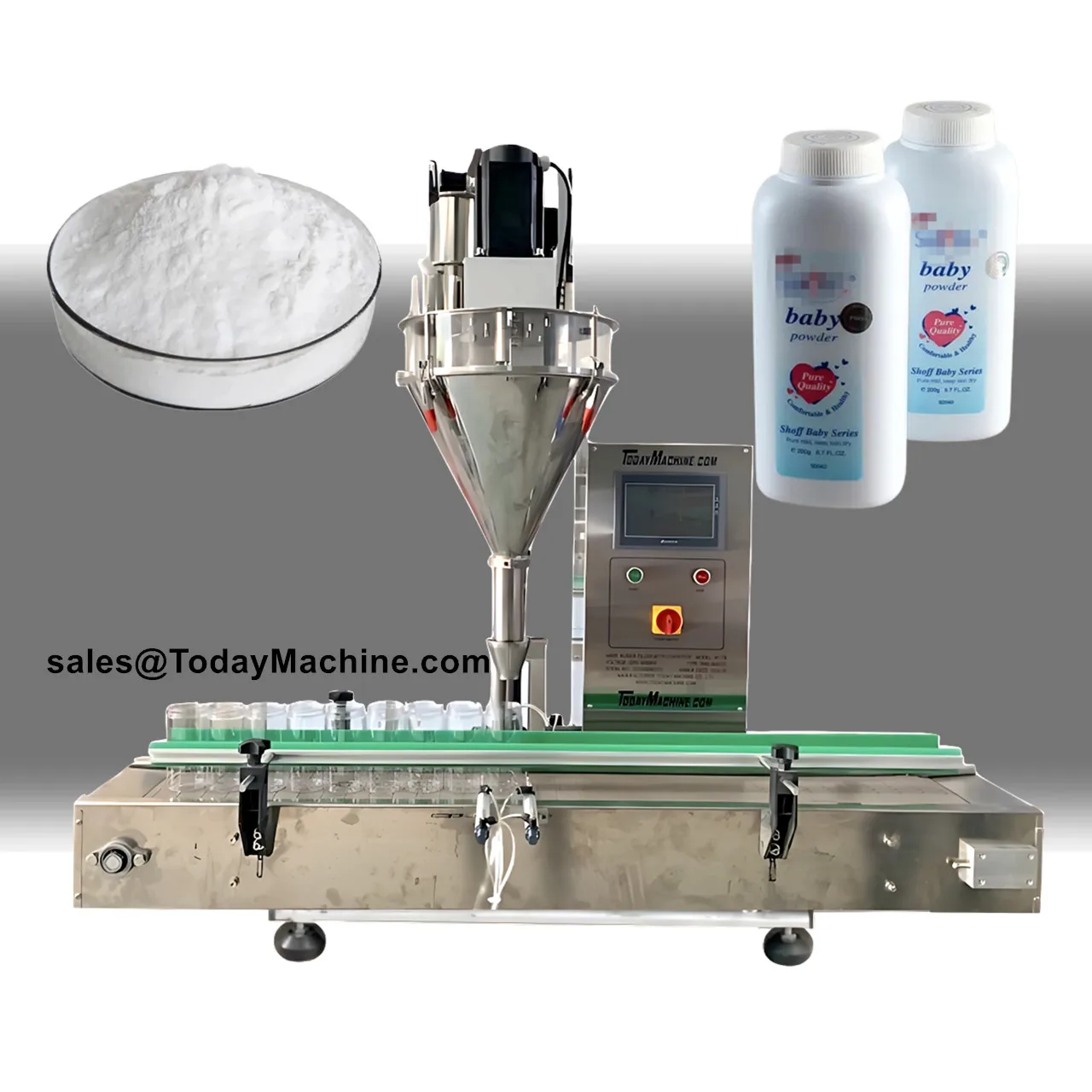 Semi Automatic 1-100g Dry Corn Wheat Spice Flour Powder Auger Filling Machine