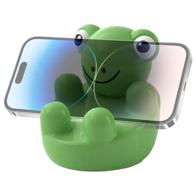 Frog Phone Holder Animal Phone Stand Desk Ornament Cute Phone Holder Cellphone Animal Desk Phone Stand for All Mobile Phones