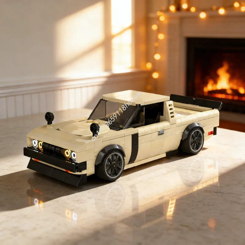 373pcs MOC City Champions Datsun Drift Truck Model Bouwstenen Architectuur Kerstcadeau Onderwijs Speelgoed Baksteen Idee Kinderen