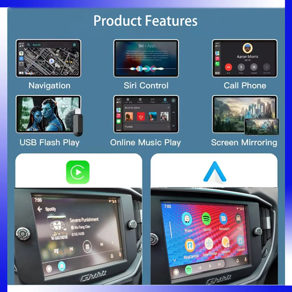 RideMedia 2026 Plug and Play GPS Music Bluetooth CarPlay Module for Maserati Ghibli Quattroporte 2013-2015