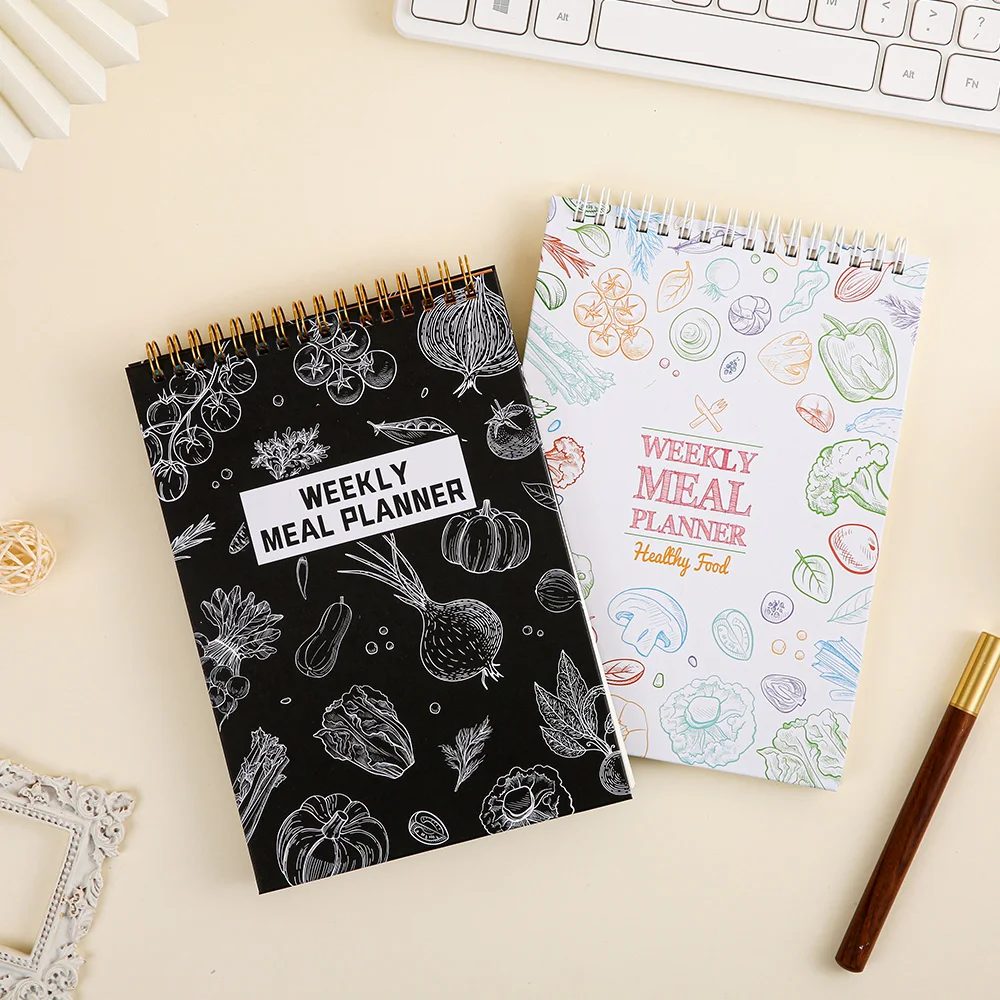 54 Sheets Undated Weekly Meal Planner Grocery List Journal Tear-Off Menu Planner Meal Tracker Food Diary and Shopping Checklist 