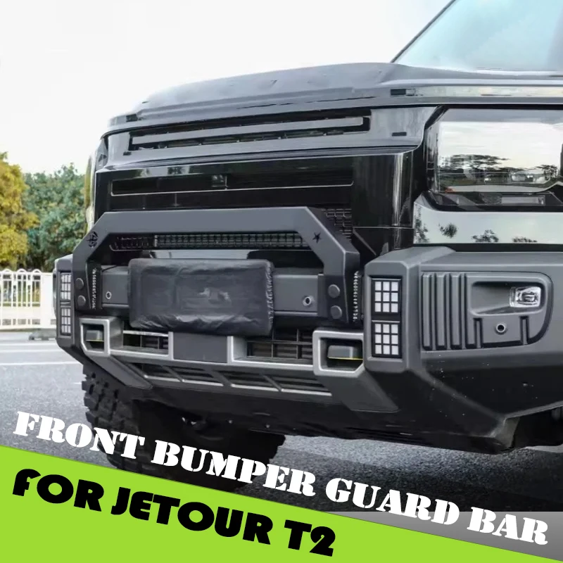 Car Bull Bar Fit for Jetour Traveller T2 2023 2024 2025 Front Guard Bar Anti-collision Bumper Auto Exterior Trim Accessories