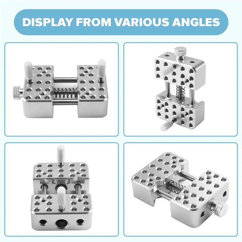 A7THK-Vise Fixture Aluminum Alloy Adjustable Vise Fixture For Model Making Workbench Modelling Hobby Tools