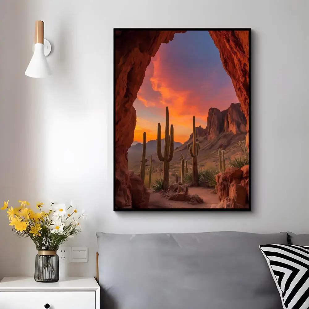 Desert Concept A-arizona Poster Trendy Aesthetic Wall Decor for Dorm & Bedroom