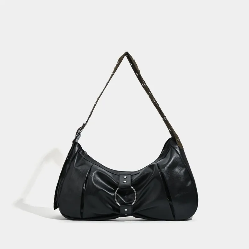 

JIAERDI популярная винтажная сумка-тоут для девочек, женская большая вместительная черная сумка на плечо с широким ремешком, женская сумка через плечо Y2K, эстетичная сумка через плечо 2025