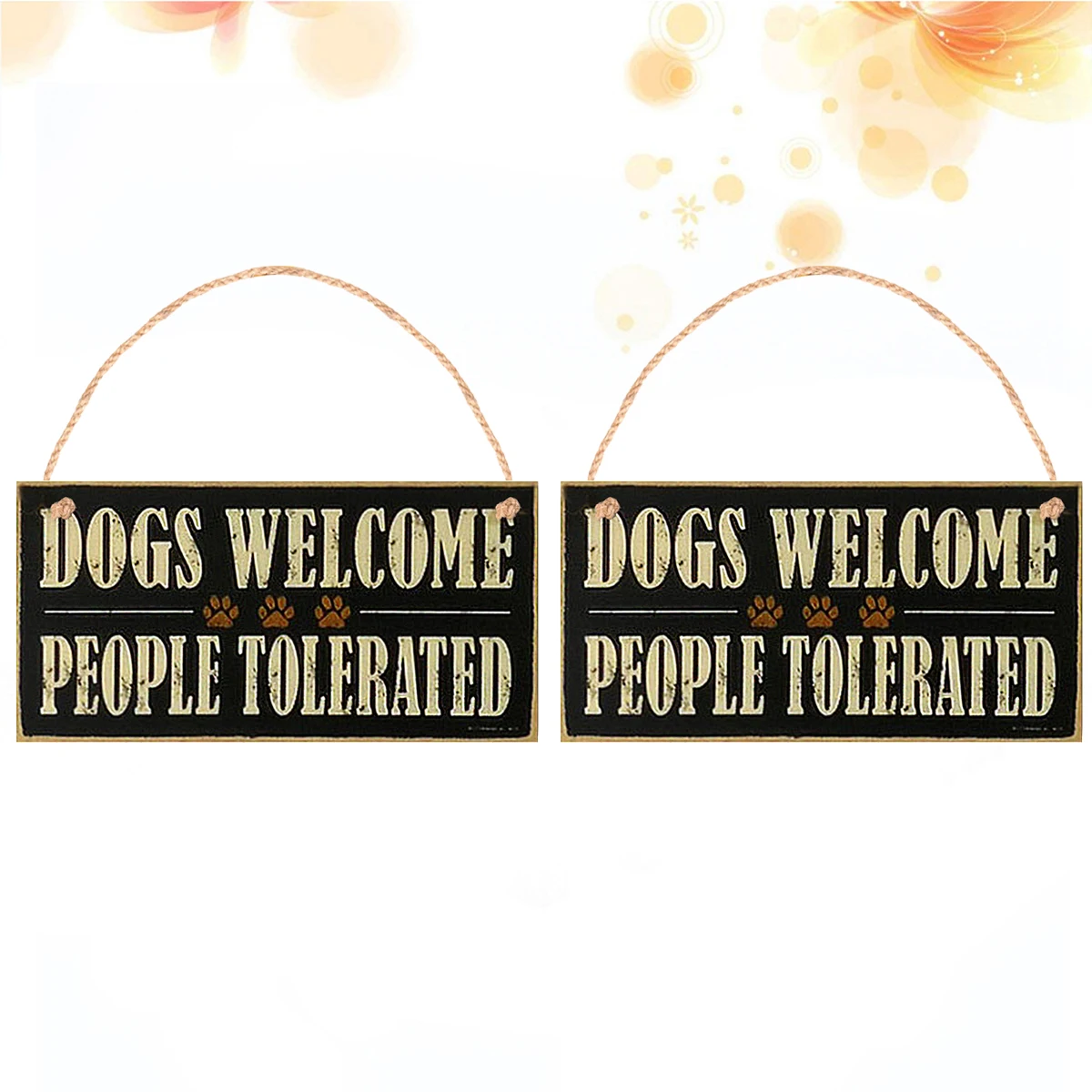 

2Pcs Wooden Signboard Welcome Hanging Board Country Style Door Plaque Letter Sign Home Office Shop Cafe Restaurant Decor