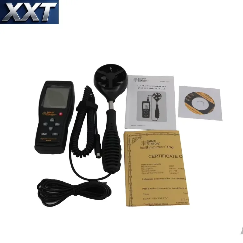 XXT AS856 Digital Anemometer Wind Speed Tester Air Flow Velocity Meter 0.3~45m/s