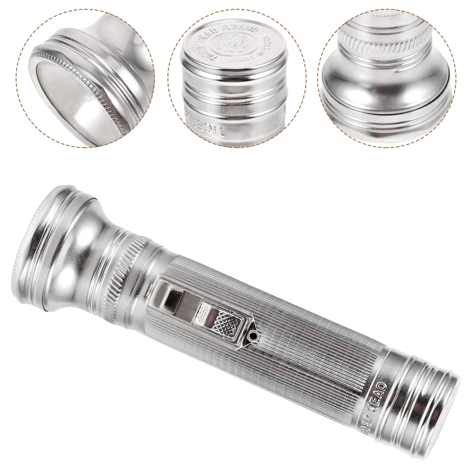 Flashlight Portable Metal Outdoor for Old-fashioned Iron Small