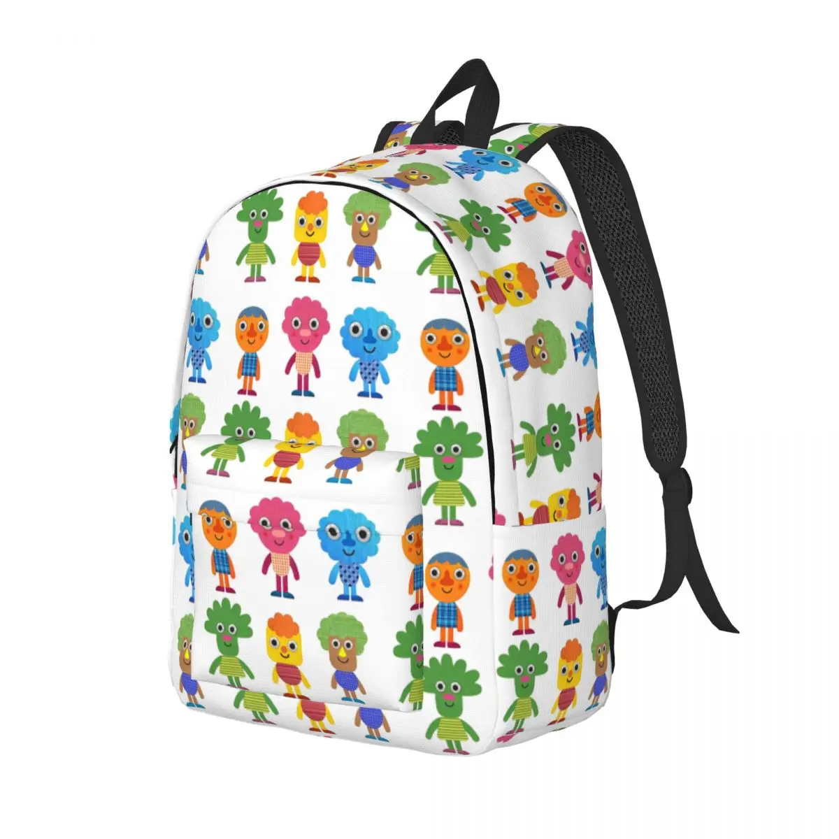 Noodle & Pals Micro Super Simple Cool Backpack with Pocket Travel Nursery Rhymes Songs Daypack for Men Women College Canvas Bags