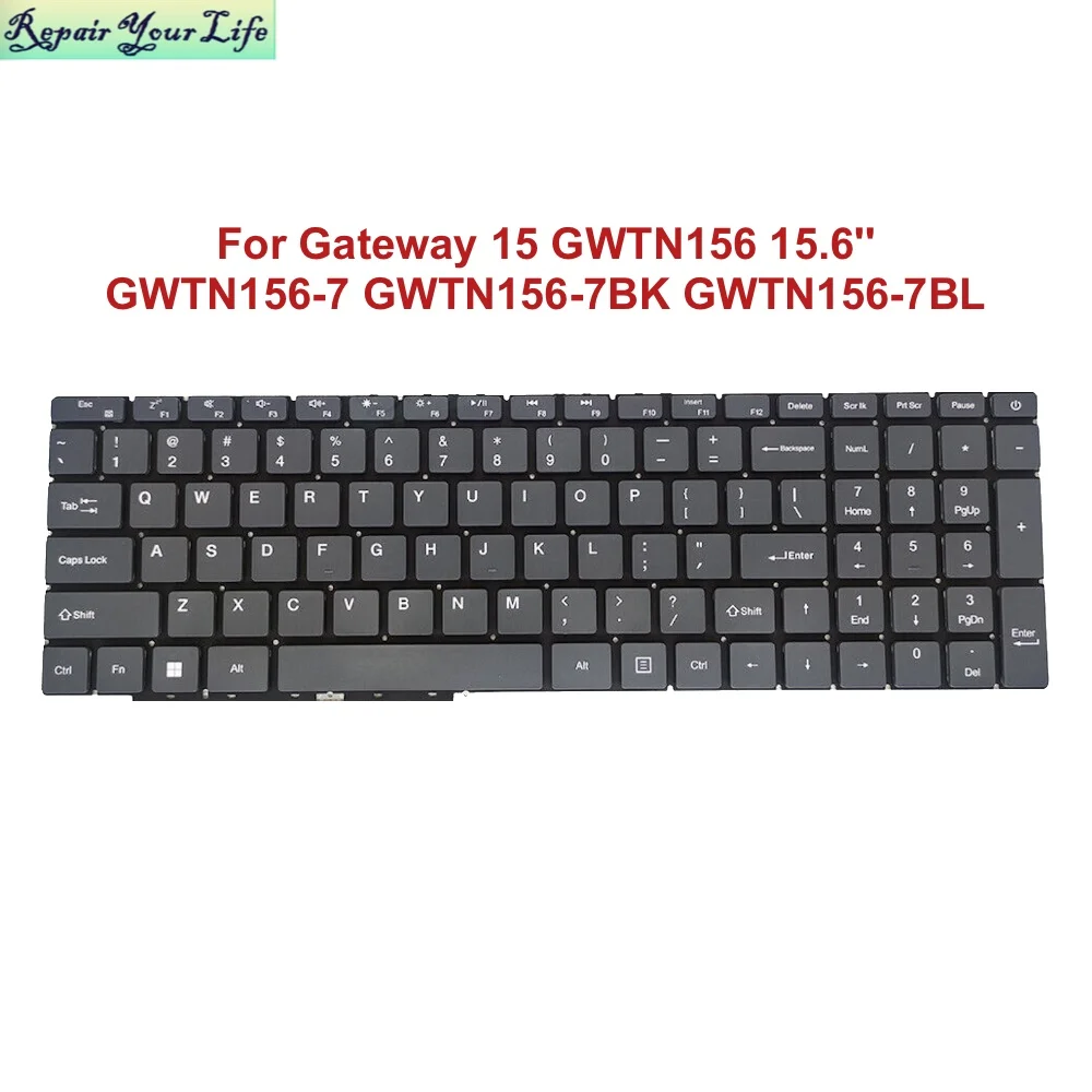 US English Keyboard for Gateway 15 GWTN156 15.6\'\' GWTN156-7 GWTN156-7BK GWTN156-7BL Replacement Keyboards PRIDE-K3960 YXT-93-222