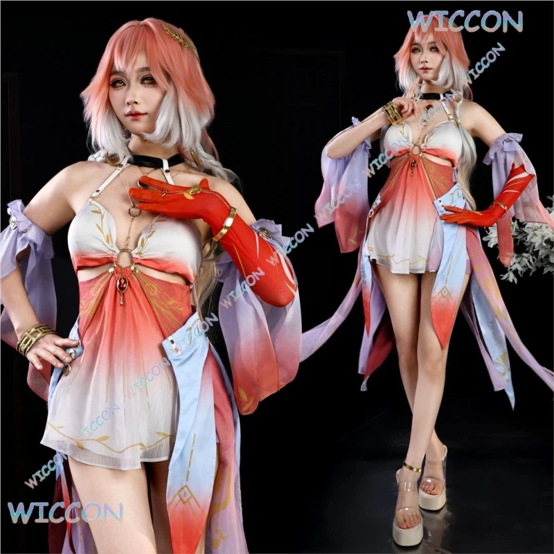 

MAG@Changli Cosplay Game Wuthering Waves Chang Li Costume Swimsuit Uniform Wig Anime Party Role Play Halloween Outfits Woman