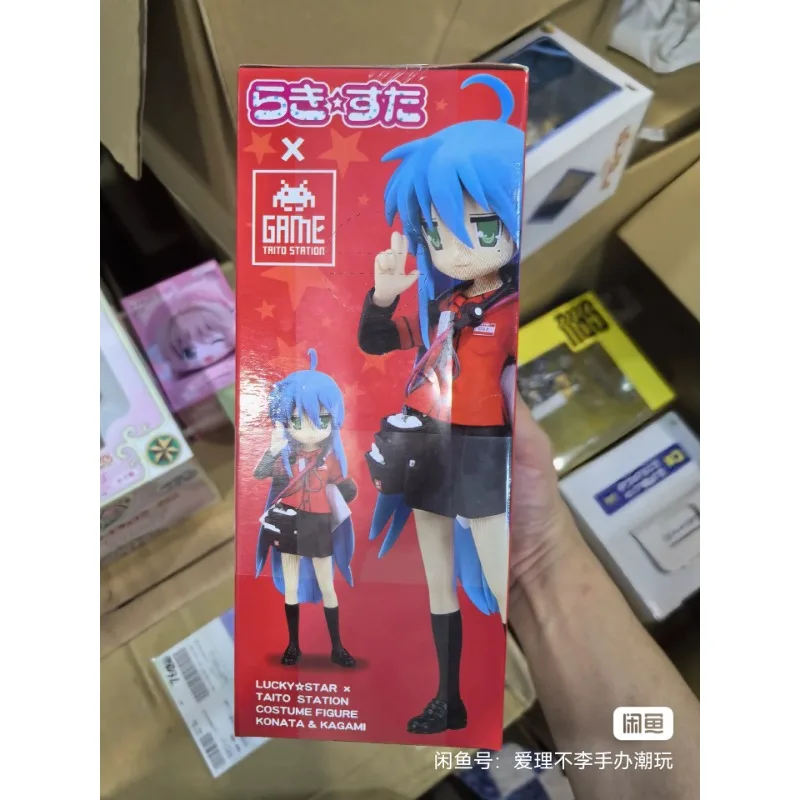 Lucky Star Action Figure Izumi Konata Kagami Hiiragi Anime Lovely Clay Figure Model Ornament Box Toys